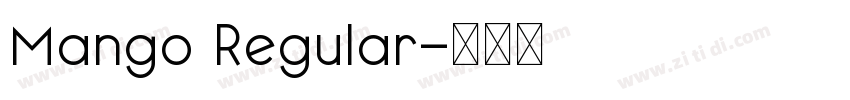 Mango Regular字体转换